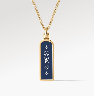 LES GASTONS VUITTON SMALL TAG 18K 金(黄色)钛金属项链