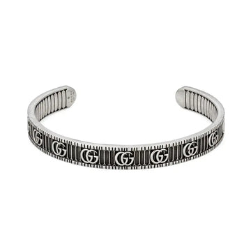 Gucci 双G银手镯