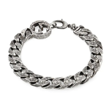 Gucci Interlocking系列银手链
