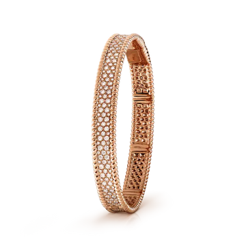 Perlée diamonds手镯,3排镶钻设计,中号款式