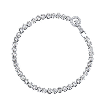 2023 new round bag inlaid with diamonds S925 sterling silver bracelet women's European and American fashion light luxury niche design jewelry