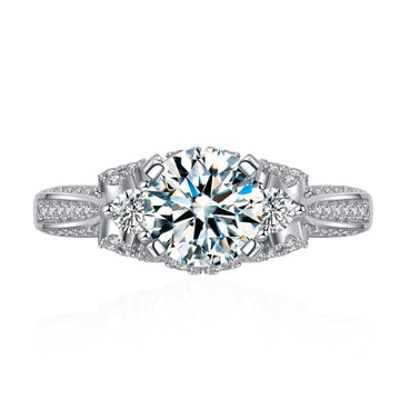 1 carat bright star mozzarella diamond ring women's 925 sterling silver light luxury engagement proposal diamond ring hot-selling jewelry wholesale