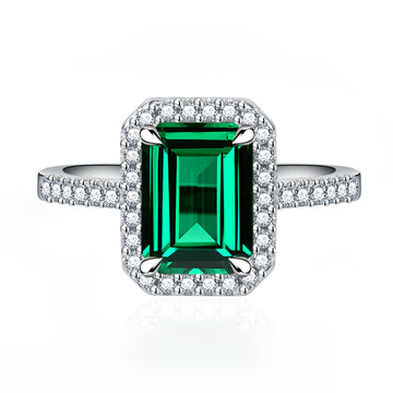 5.5 carat 8 * 10mm car flat sapphire ring women's 925 sterling silver European and American fashion live broadcast hot sale jewelry wholesale