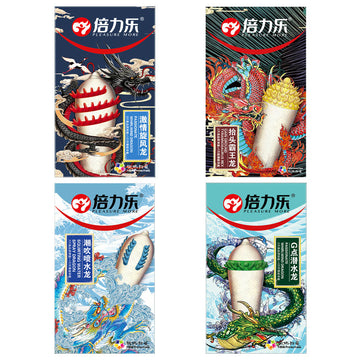 Beilile Condom Sheep Casings Wolf Teeth Barbed Orgasm Durable Pack Special Shaped Sex Condom Large Granular Artifact