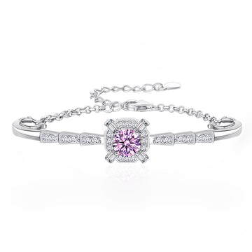 2023 new square push square full diamond S925 bracelet girls fashion temperament European and American cross-border foreign trade jewelry wholesale