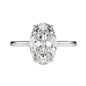 5.5 Claridine Cut High Carbon Diamond 8 * 12mm Oval Yellow Diamond Ring Women's 925 Sterling Silver Diamond Ring Europe and America