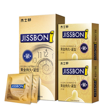 Jasbon Gold Long-lasting Pack Condom Male Student Small Tight Long-lasting Anti-Early Condom bytt