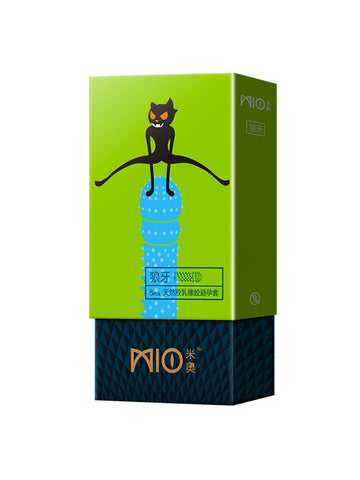 Mio Condom Wolf Fang Condom Male Barbed Large Particles Ultra-thin Genuine Flagship Store Long-lasting Perverted Fun