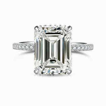 4ct large carat rock sugar ring women's 925 sterling silver D color moissanite diamond ring electroplated 18k white gold hand jewelry wholesale