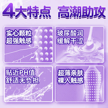 Sixth Sense Condom Genuine Flagship Store Ultra-thin and long-lasting hyaluronic acid barbed large particle condom male bytt