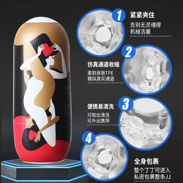 Airplane cup desensitization training male through masturbator sperm double hole glans penis masturbation portable sex products hit