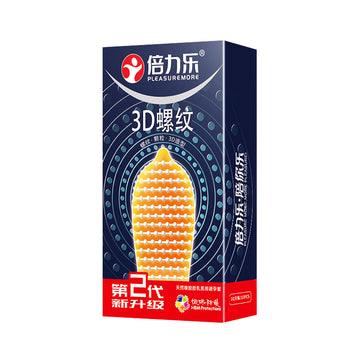 Beilile Condom Genuine Flagship Store Ultra-thin wolf tooth with thorns Large particle condom Sex perverted male tt