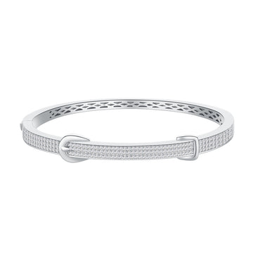 Belt buckle element diamond-encrusted gypsy star bracelet women's 925 sterling silver-plated 14k gold oval bracelet European and American cross-border foreign trade