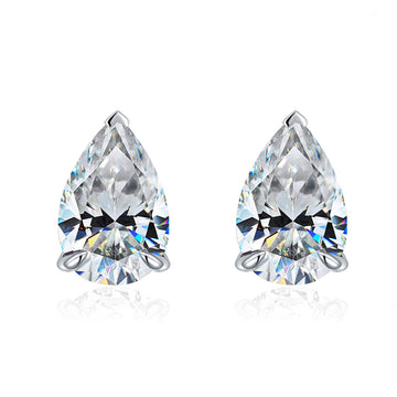 80 points mozzarella diamond stud earrings 5 * 7 water drop-shaped 925 sterling silver earrings minimalist versatile ear jewelry live broadcast popular wholesale