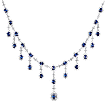 2023 New Vintage Emerald Necklace Women's S925 Sterling Silver European and American Premium Banquet Bridal Set Banquet Jewelry