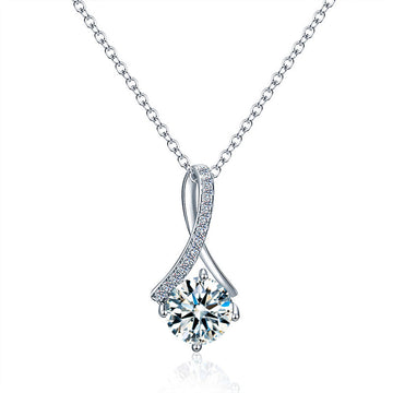 925 sterling silver herringbone necklace, women's 2-carat mozzarella diamond collarbone chain, fashionable and high-end jewelry wholesale, one piece is sent on behalf of others.