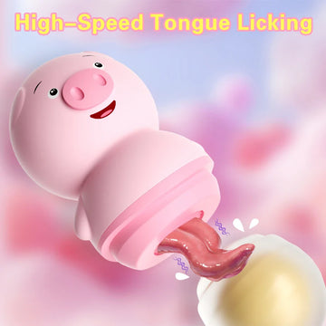 Tongue Licking Vibrator For Women 6 Modes Cute Sexy Pig Sex Toys Clit Stimulator G-Spot Nipple Female Masturbator Couples Toys