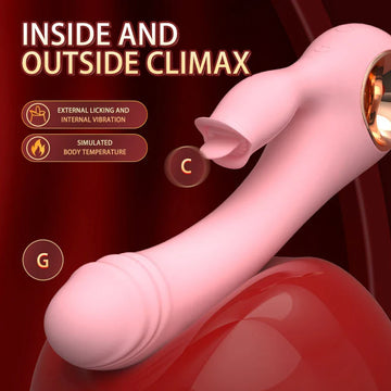 LILO Tongue Licking Vibrator 2 in 1 Adult Female Sex Toy Dildos Vibrator Clitoral Stimulator 20 Speed Vibrator Sex Partner Toy