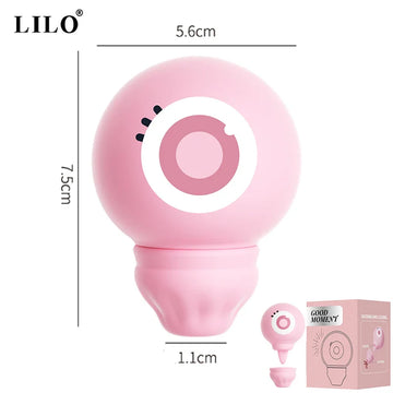 LILO Cute Little Pig and Big Eye Vibrator 2-in-1 Tongue Licking and Sucking Massager Nipple Clitoral Stimulator Female Toy 18+