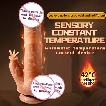 LILO Realistic Dildo Telescopic Vibrator Female Stimulator Big Penis Anal Plug with Heating Thrusting Sex Toys for Women 18+
