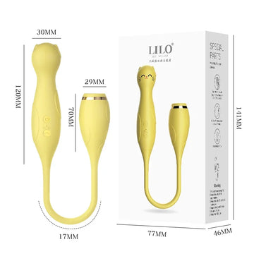 LILO 10 Speed Variable Frequency Dual Terminal G-point Female Vibrator Clitoral Suction Device Cute Cat Couple Toy 18+ Store