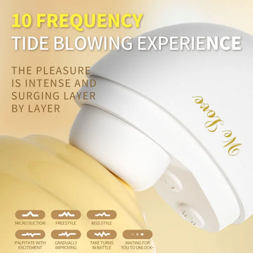 LILO Female Clitoral Nipple Sucking Stimulator Powerful 10 Vibration Mode Powder Shaped Clitoral Massager Waterproof Portable