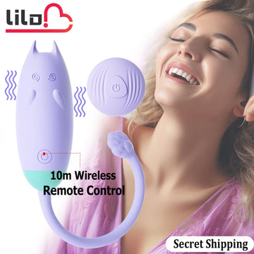 Remote Control Bullet Vibrator Sex Toys for Women Adults G-Spot Simulator Vaginal Ball Anal Plug Vibrating Love Cat Masturbator