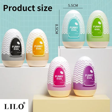 LILO Mini Portable Male Masturbation Egg Cup, Realistic Vagina, Beginner Soft Masturbation Cup Penis Massager Stimulator Sex Toy