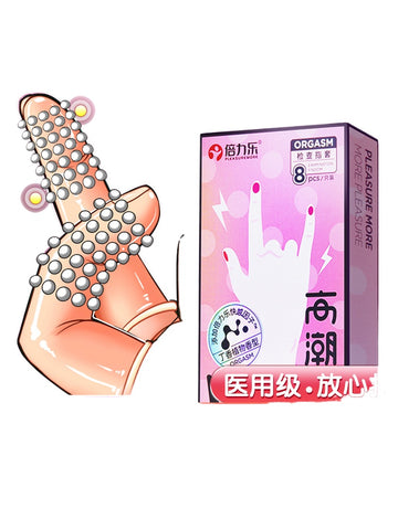 Beilile les orgasm finger cover adult disposable love condom send masturbator female condom byt