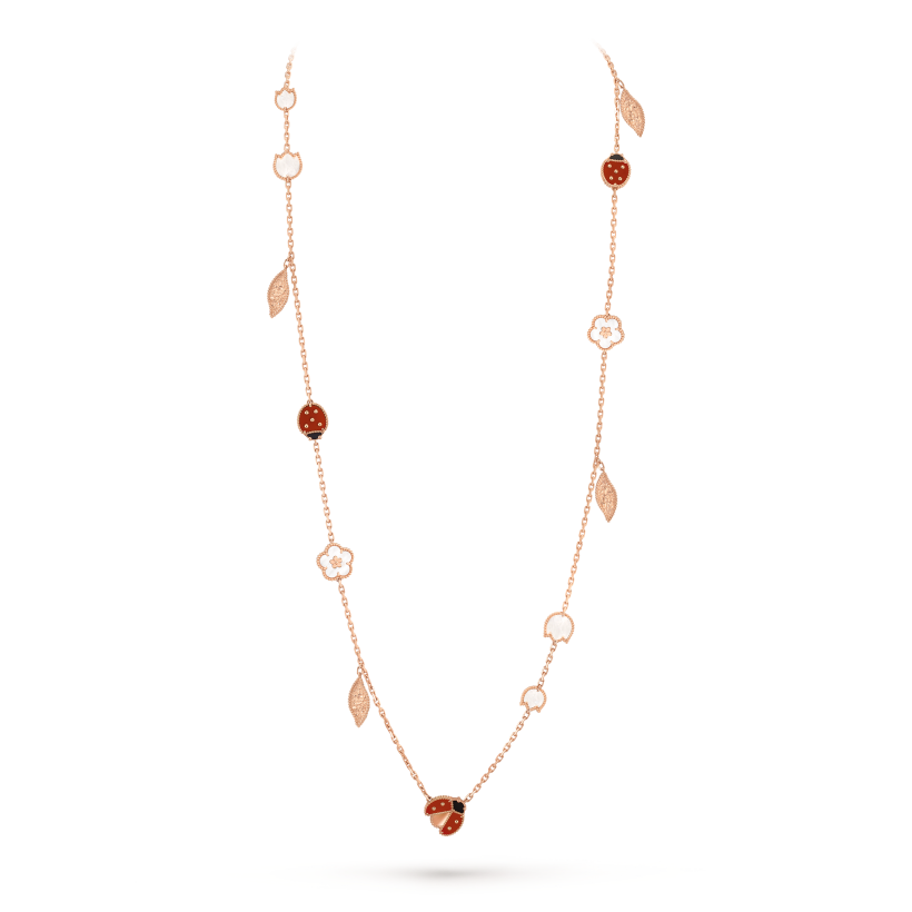 Lucky Spring long necklace, 15 motifs