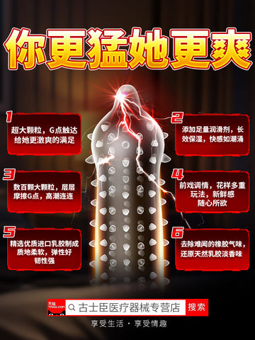Sixth sense condom with thorns and large particles for women. Flirting condom for men. Mace sex pervert tt
