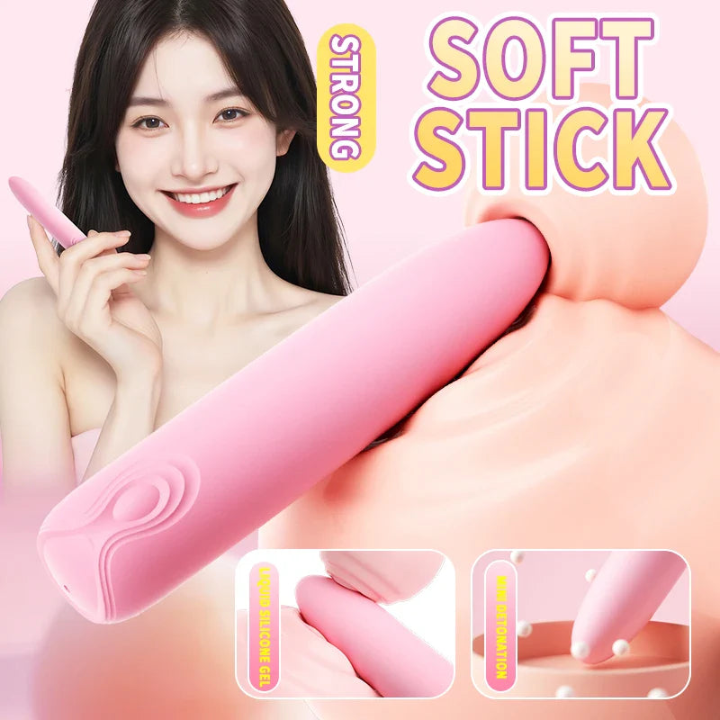 LILO Magic Bullet Stick Vibrator Clitoral Nipple Stimulator All Inclusive Liquid Silicone Waterproof Portable Egg Jumping 18+