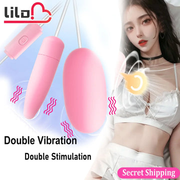 Electric Female Masturbation Clitoral Stimulation Vibration Double Jump Egg with Tongue Licking Function G-spot Orgasmic Sex Toy