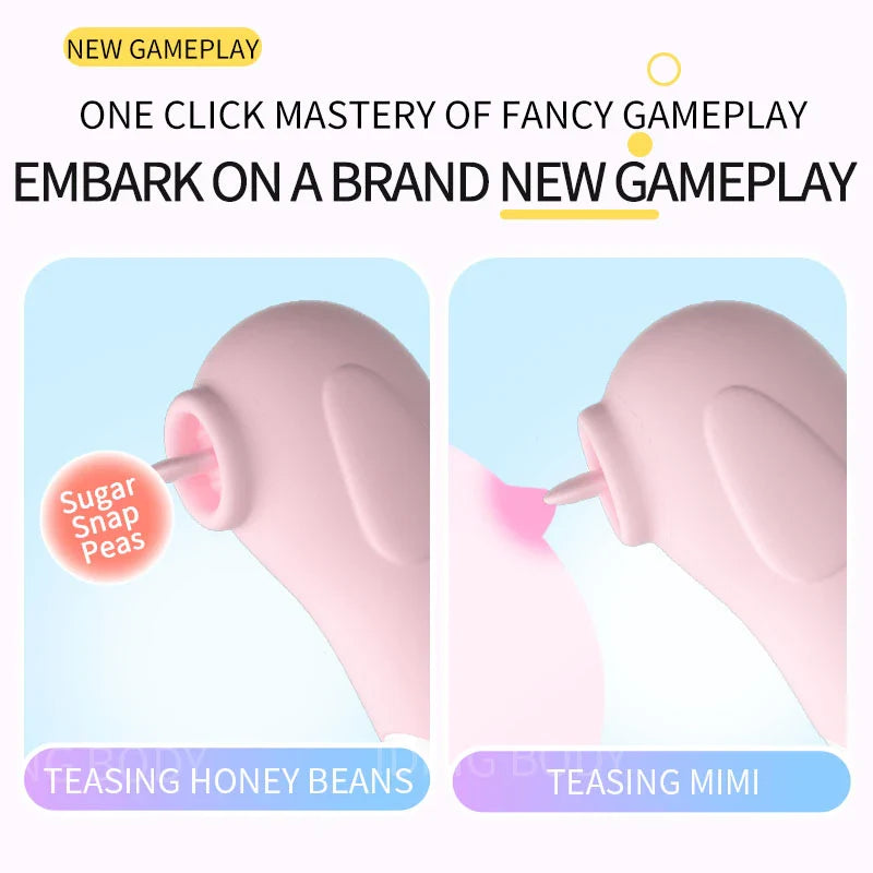 LILO Ten Level Tongue Licking FM Charging Small Tongue Vibrator Clitoral Massager Sexual Partner Toy Adult Product Small Toy