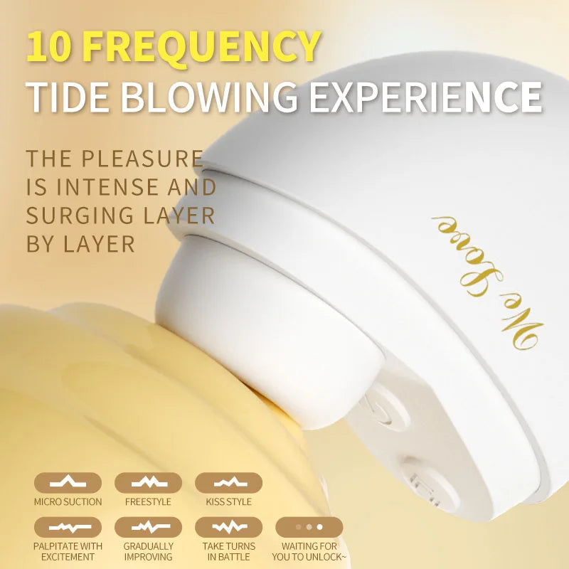 LILO Female Clitoral Nipple Sucking Stimulator Powerful 10 Vibration Mode Powder Shaped Clitoral Massager Waterproof Portable