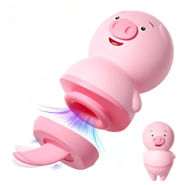 LILO Pig Vibrating Egg Cunnilingus Female Masturbator Clit Vagina Massage Tongue Licking Vibrator Sex Toys for Women Adult Toy